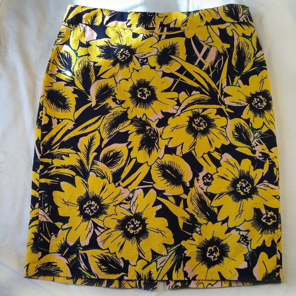 EUC J.Crew #2 Pencil skirt,100% cotton, fully lined, size 6 - Picture 1 of 9